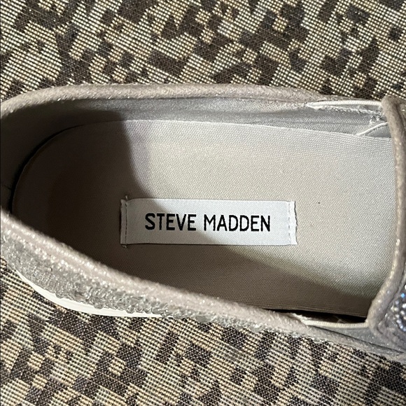 Steve Madden Women's Silver Rhinestone Sneakers - Picture 6 of 6